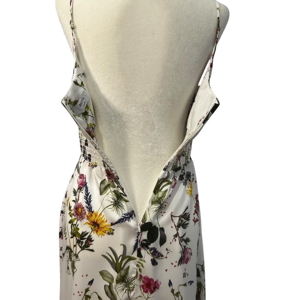Bailey 44 Puff Pastry Smocked Satiny Floral midi Dress SIZE 4 coquette feminine - Picture 11 of 16